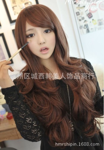 卷发 蓬松 齐刘海 长卷假发 时尚女生<em>大波浪</em> 诚