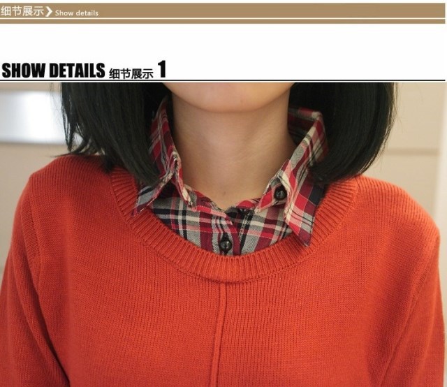 【2013春季新款韩版<em>衬衫</em>领口袋中长款<em>毛衣</em>针