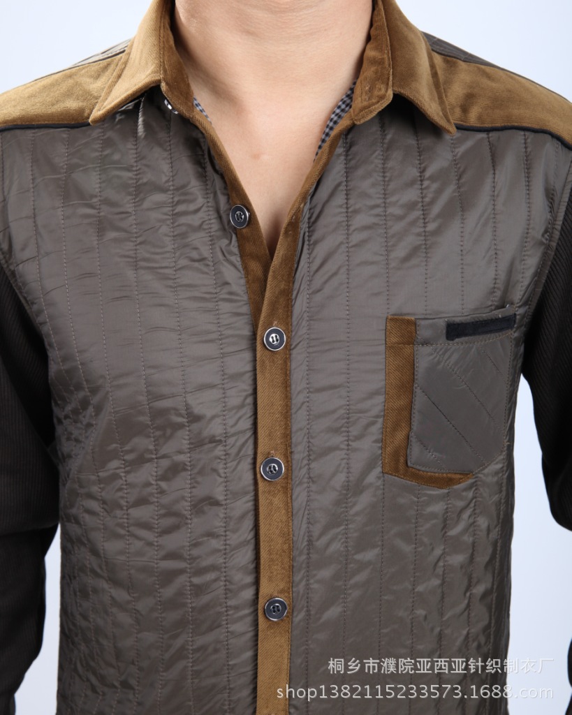 新款男装保暖衬衫