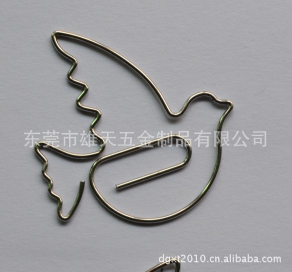 包塑线回形针 鸽子创意造型金属回形针回纹针