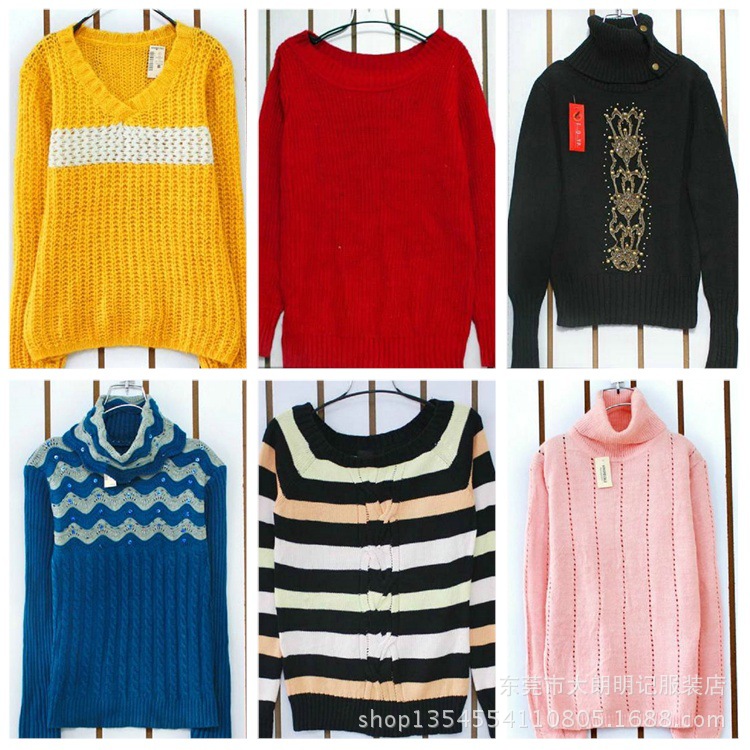 低价库存<em>毛衣</em>批发 特价清仓外贸<em>尾货杂款针织</em>