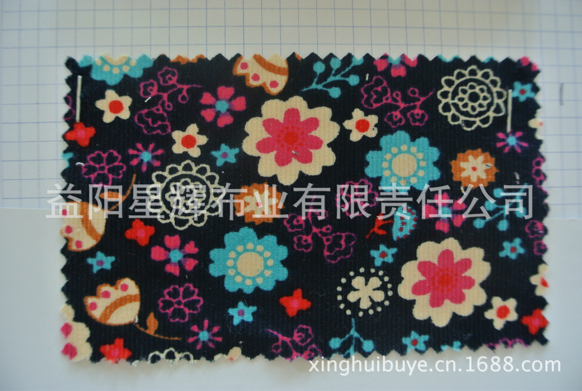 全棉21坑印花灯芯绒,CD31