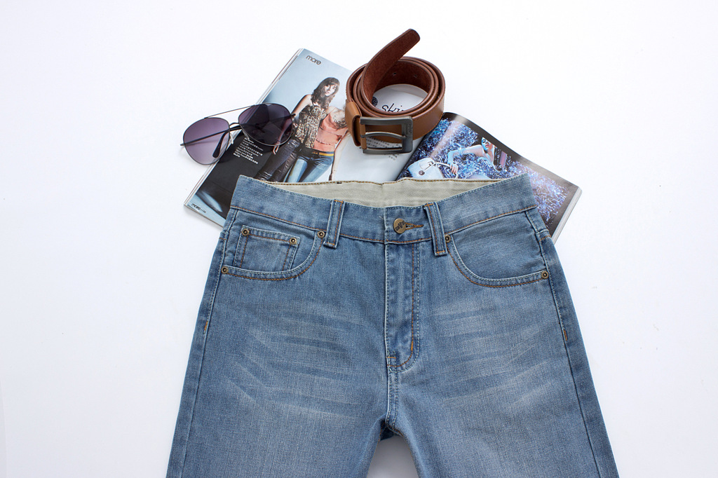 【<em>男士</em>加大码直筒<em>牛仔</em>中裤 肥佬<em>牛仔短裤</em> <em>欧码</em>