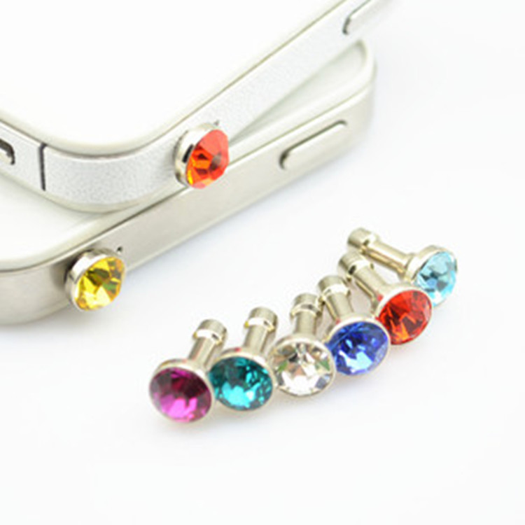 手机防尘塞 耳机孔钻石防尘塞 3.5mm通用型防