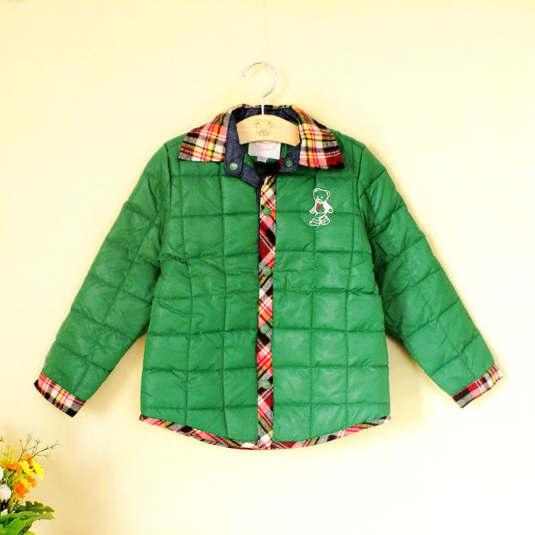 青岛外贸童装羽绒服<em>批发</em> 衬衣领冬季<em>加厚儿童</em>