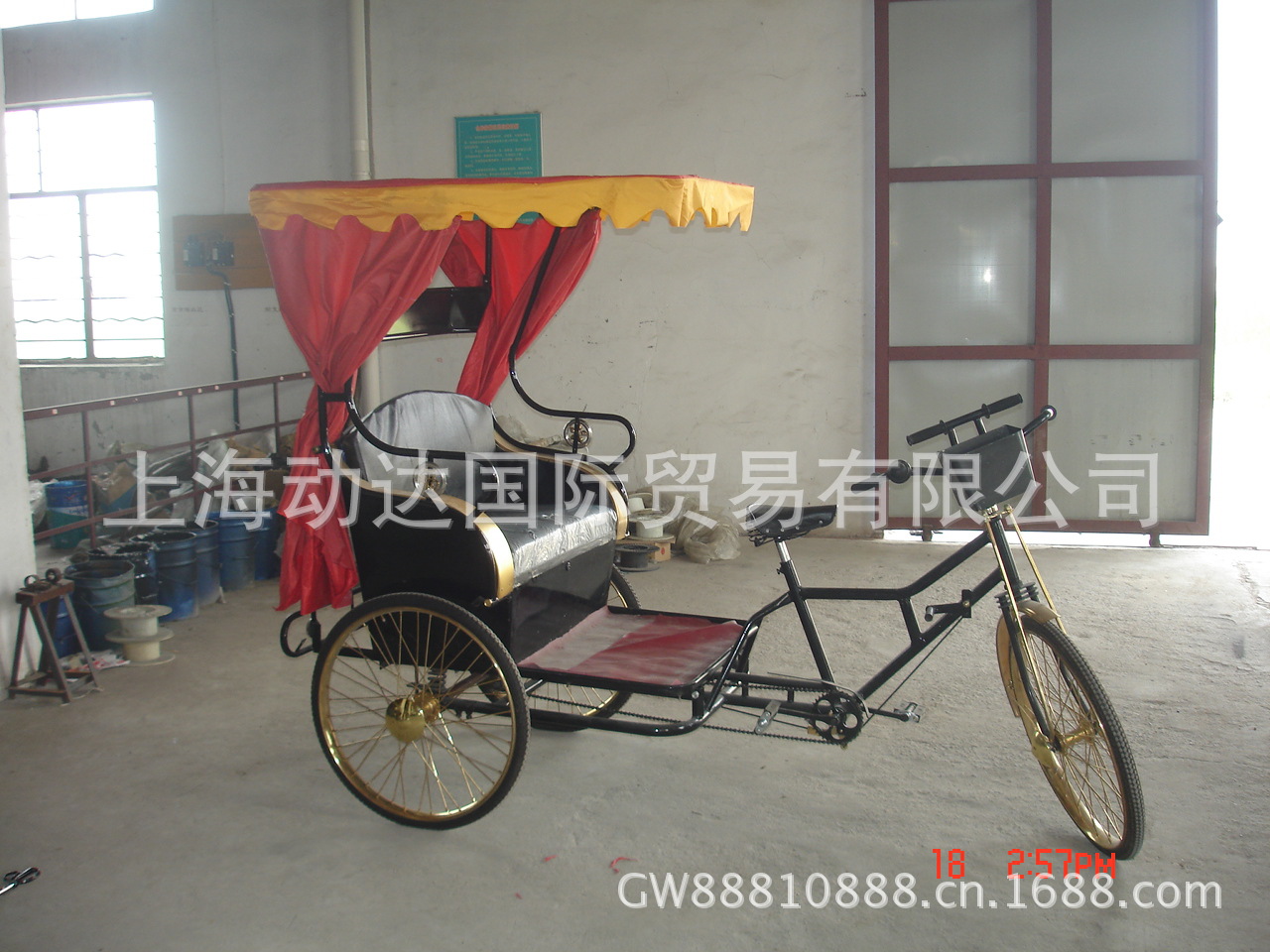 最新款式人力三轮黄包车,质优价廉,旅游景区专用,人力黄包车