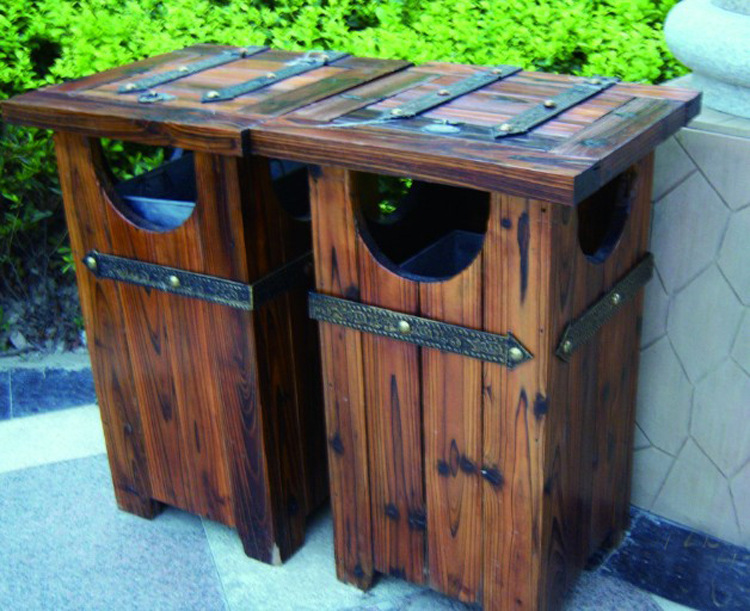 【垃圾箱分类\/公园垃圾箱\/景区防腐木垃圾箱】价格,厂家,图片,环卫垃圾桶\/垃圾箱,南京久而久景观工程有限公司-马可波罗网