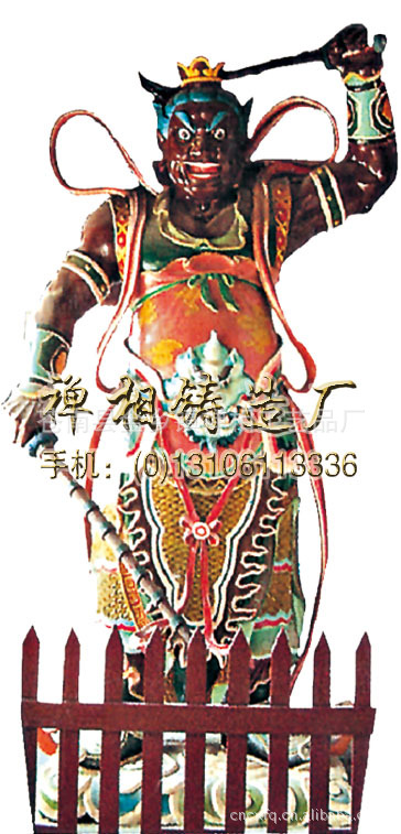 神像 金刚力士像 四大天王 哼哈二将 道教神像 泥塑彩绘 财神