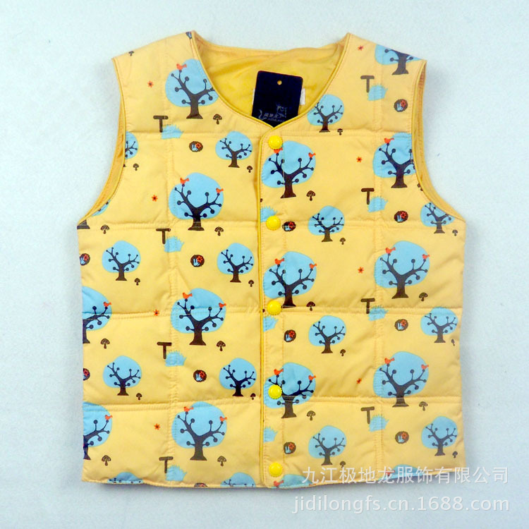 <em>星子</em>儿童小树背心 <em>羽绒马夹</em> 保暖内胆【厂家批