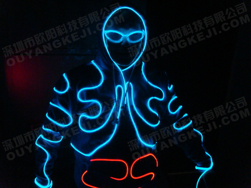【荧光舞冷光线 表演 衣服 电光发光线人舞 发光衣道具 助威服定做】价格,厂家,图片,助威道具,深圳市欧阳科技有限公司-马可波罗网