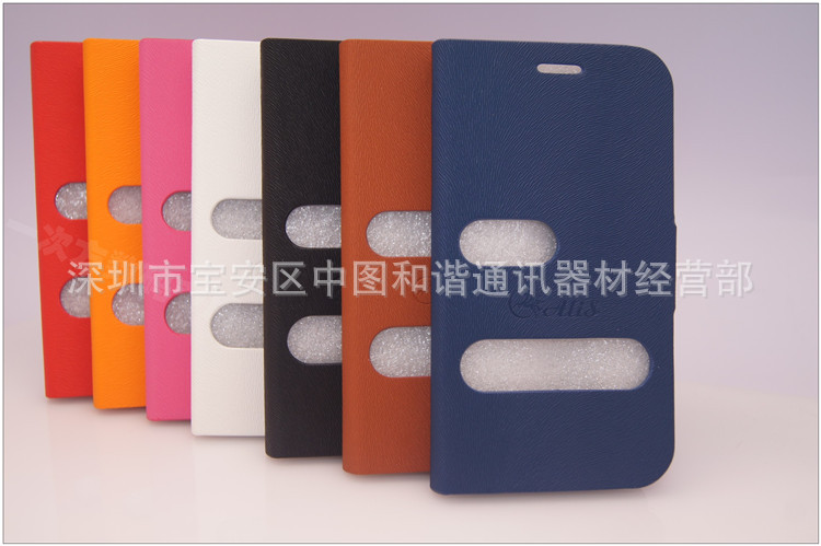 爱力仕 三星i9082 i9220 免翻盖接听手机皮套 图