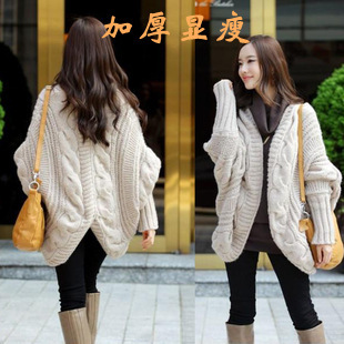 批发采购<em>女式毛衣</em>-<em>加长加厚</em>新版韩版宽松中长