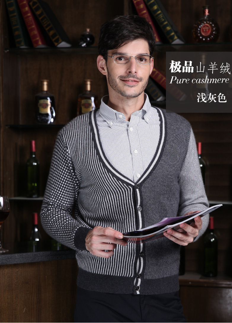 【<em>沐羊</em> 2013秋冬新款100%纯山羊绒毛衣 男士