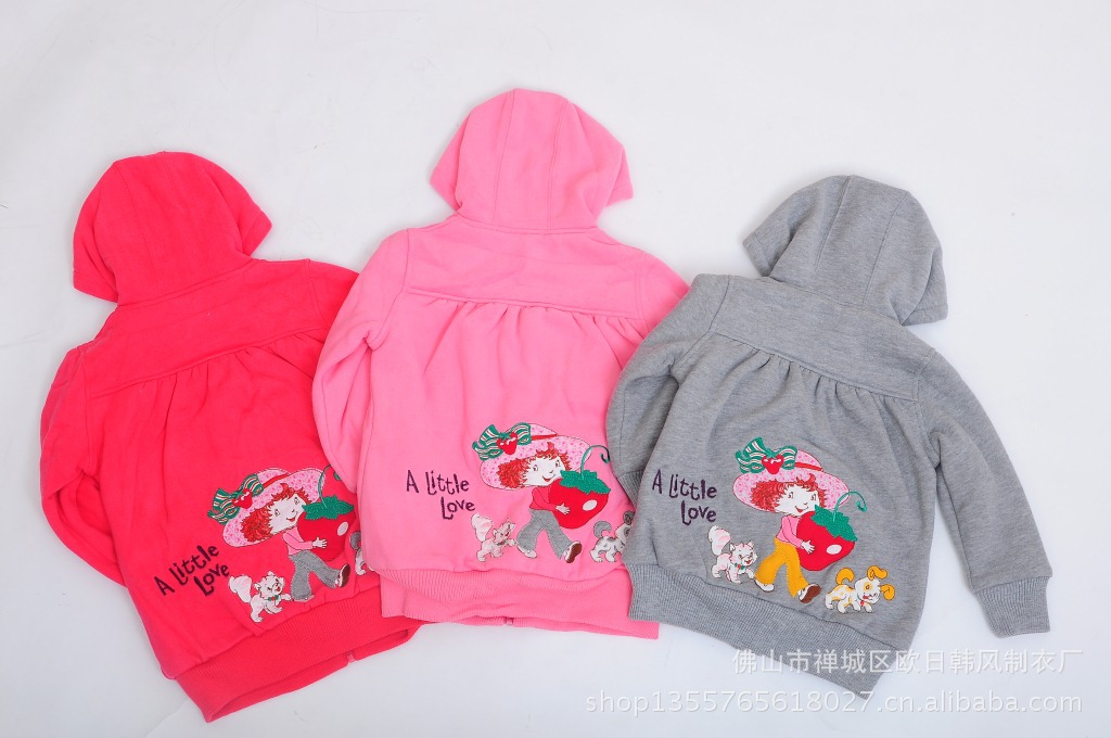 厂家直销 <em>女中童</em>卫衣<em>加绒</em>童卫衣<em>加绒</em>女童<em>开衫</em>