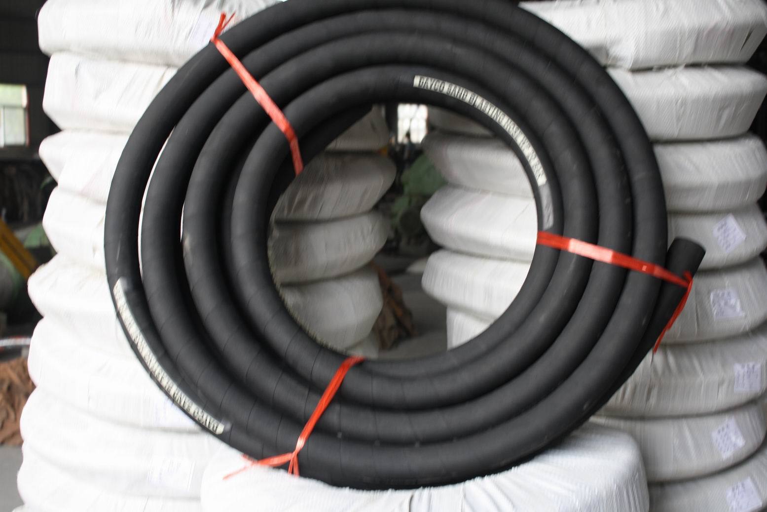 夹布管40mm螺旋钢丝增强 吸排水 高压 橡胶管