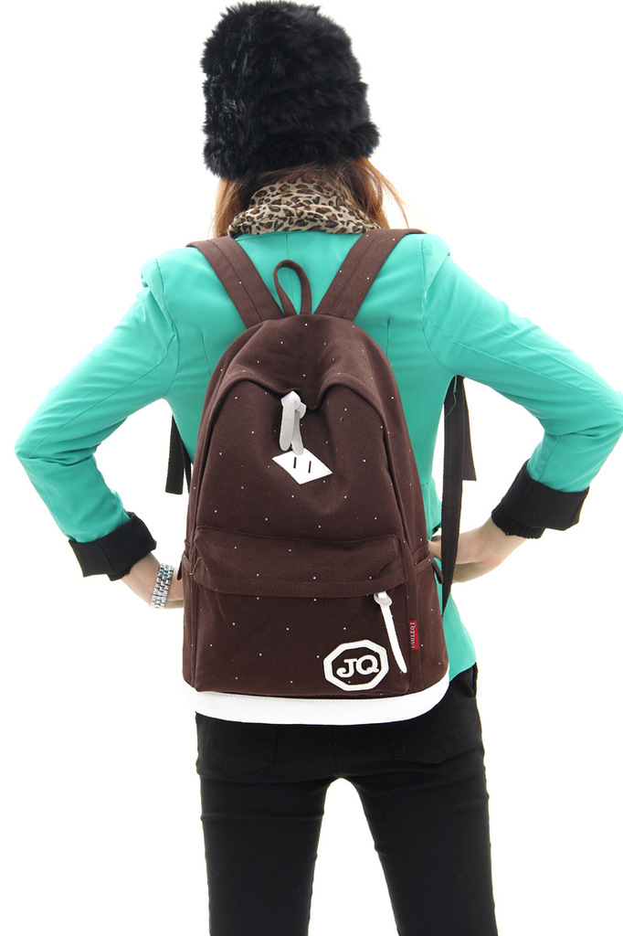 新款日版韩版帆布双肩包<em>潮牌</em>男<em>女</em>生帆布书包学