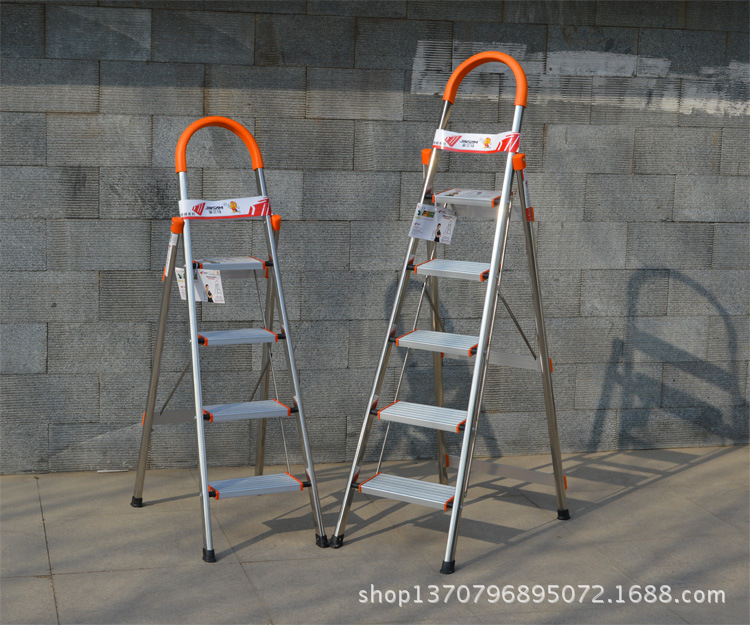 品牌金三马家用梯子不锈钢家用人字梯折叠四步梯宜家梯子