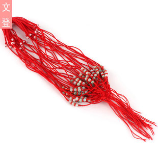 批发采购项饰-玉珠红绳项链 本命年吉祥红绳项