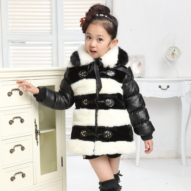 2013年新款<em>冬款</em>韩版<em>童装</em> 小童<em>加厚</em>横条女<em>童装</em>