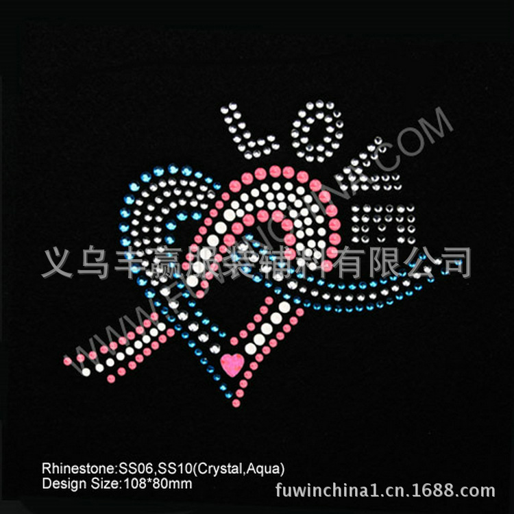 厂家直销 衣服烫钻diy烫图成品 烫钻图案logo *