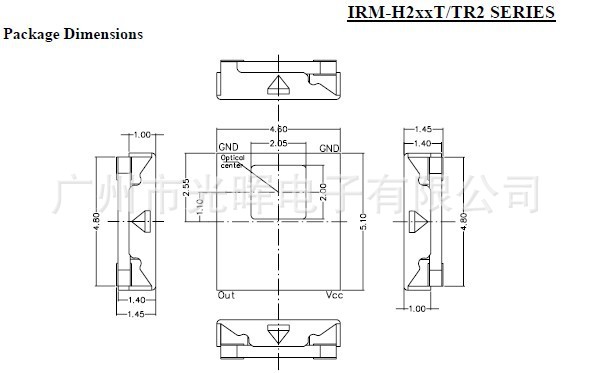 亿光贴片红外线接收头IRM-H238T-TR2。