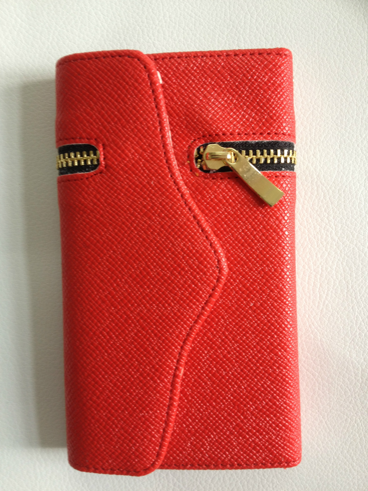 拉鏈手機套最新款iphone十字紋銅拉鏈手機皮套 袋插卡工廠,批發,進口,代購