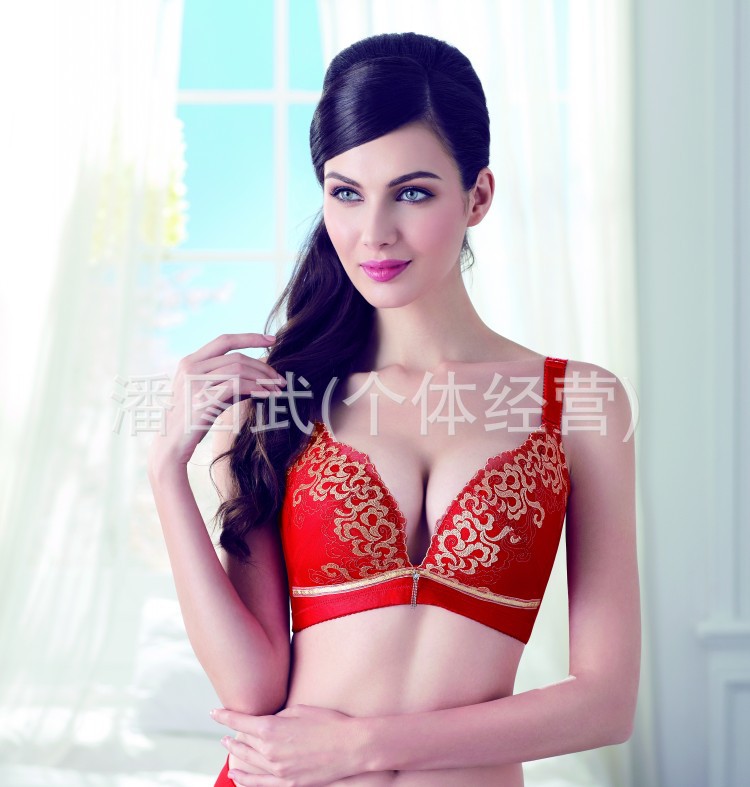 <em>文胸</em>-结婚必选 <em>文胸</em>QM8059 喜庆<em>红</em> 聚拢 <em>无钢</em>
