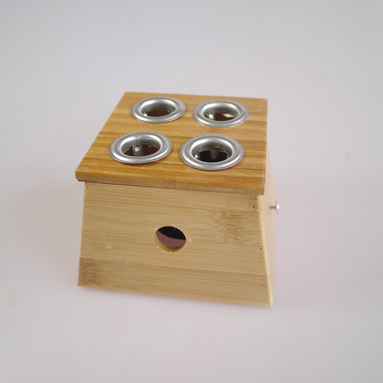 四孔雙排溫灸器/艾灸盒/艾條/寶捷靈艾灸盒 竹制精品工廠,批發,進口,代購
