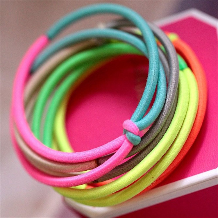 <em>原宿</em> 韩国<em>少女时代</em>尹恩惠荧光撞色双色发圈皮