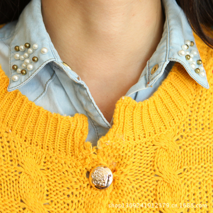 【春秋新款 刺绣花朵<em>流苏</em>麻花毛衣 <em>针织开衫</em> 厚