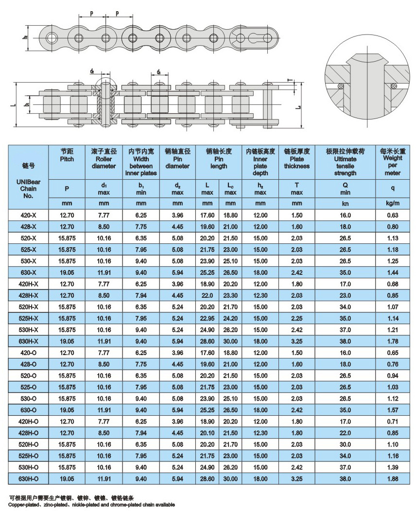 高速赛车用摩托车传动链条 价格实惠