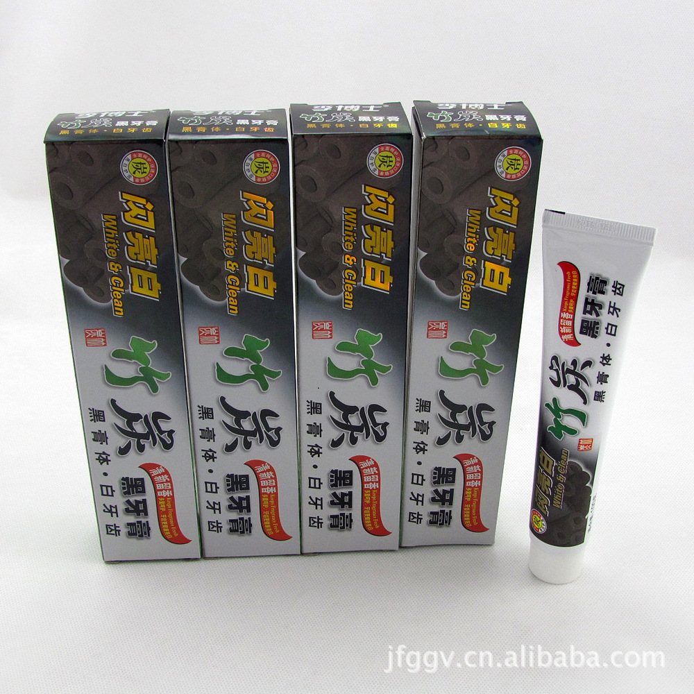 批发供应李博士"闪亮白"竹炭黑牙膏