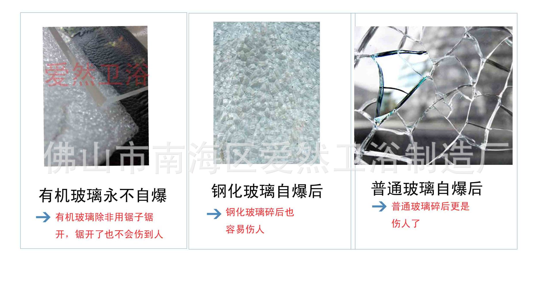 有机玻璃与其它玻璃的明显对比就是安全