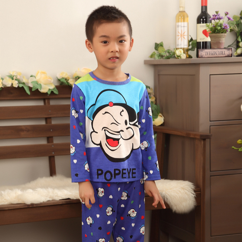 【秋冬<em>亲子</em>装<em>睡衣</em> <em>家庭</em>装大力水手针织棉长袖