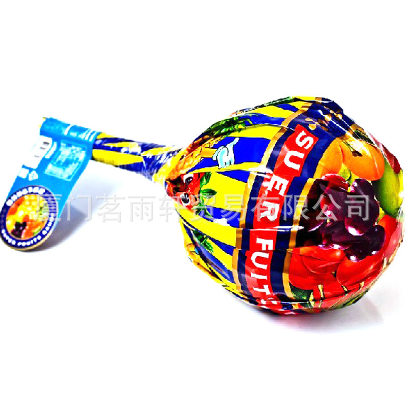 臺(tái)灣進(jìn)口食品批發(fā) TM超級(jí)水果造型大棒棒糖 硬糖休閑零食15支165g