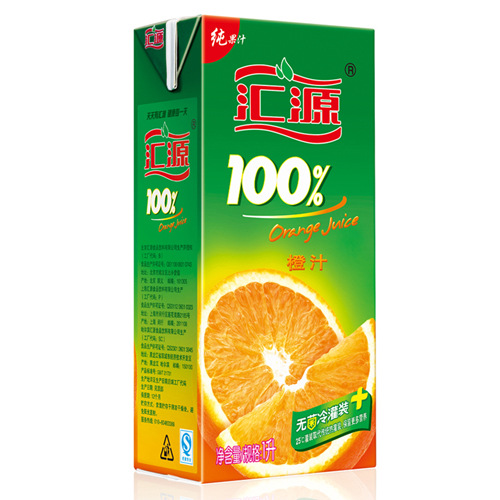 【汇源纯果汁 1L装100% 橙汁 每箱12盒】价格