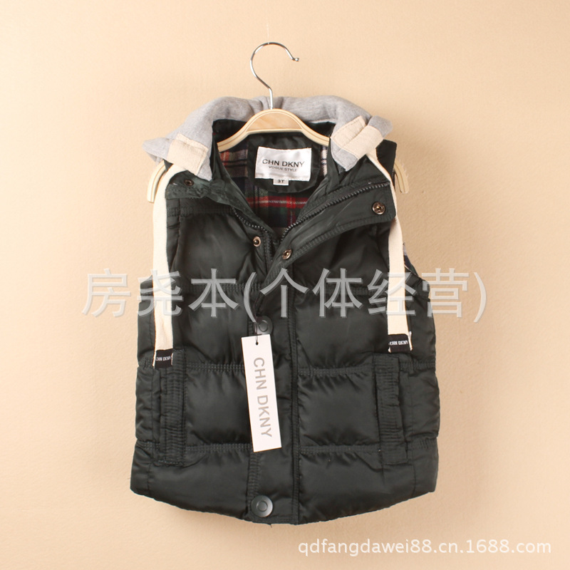 【8.31外贸新款童装批发 欧美<em>男童羽绒</em>棉<em>马甲</em>