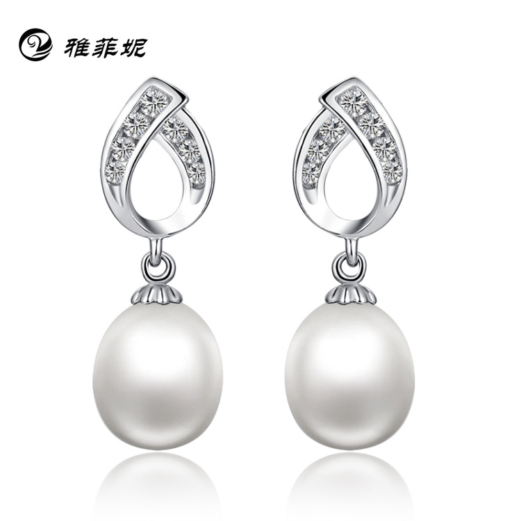 雅菲妮耳环 强光天然珍珠纯银夸张耳饰 韩国时