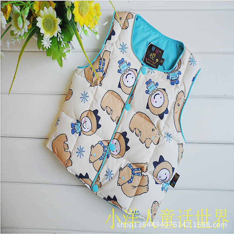 【冬季新款儿童<em>羽绒马甲</em>魔芋悦<em>小女童羽绒</em>背心