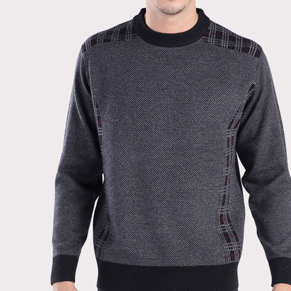 冬<em>时尚</em>休闲羊绒针织衫中年<em>男士</em>加厚圆领<em>毛衣</em>厂