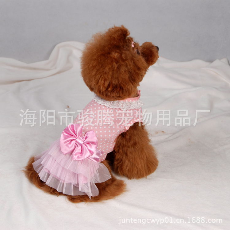 2014春夏寵物裙子狗裙子圓點網紗蓬蓬裙多層紗裙小型犬服飾批發工廠,批發,進口,代購