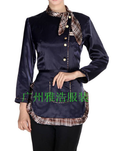 廣州 深圳廠家定做酒店服務(wù)員制服 快餐廳服務(wù)員工作服圖片_4