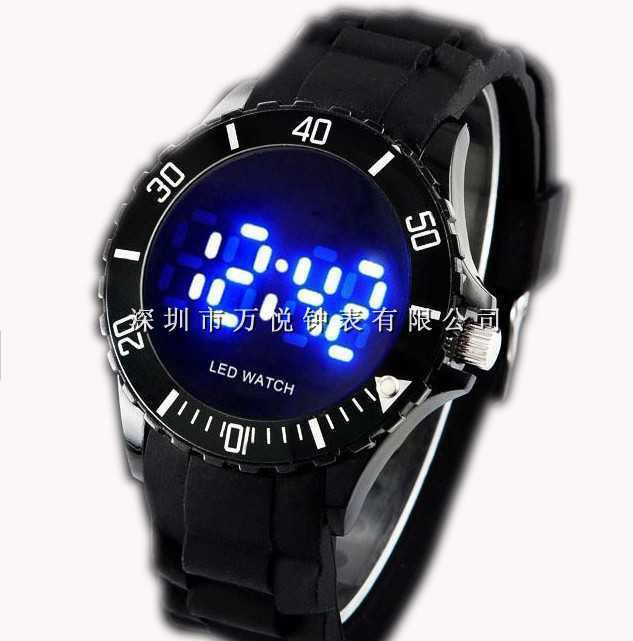明塑胶表 硅胶电子手表 品牌硅胶手表 5ATM防