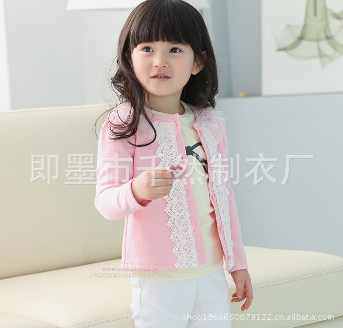 2013新款春秋季蕾丝童装女宝宝外套蕾丝花边卫衣