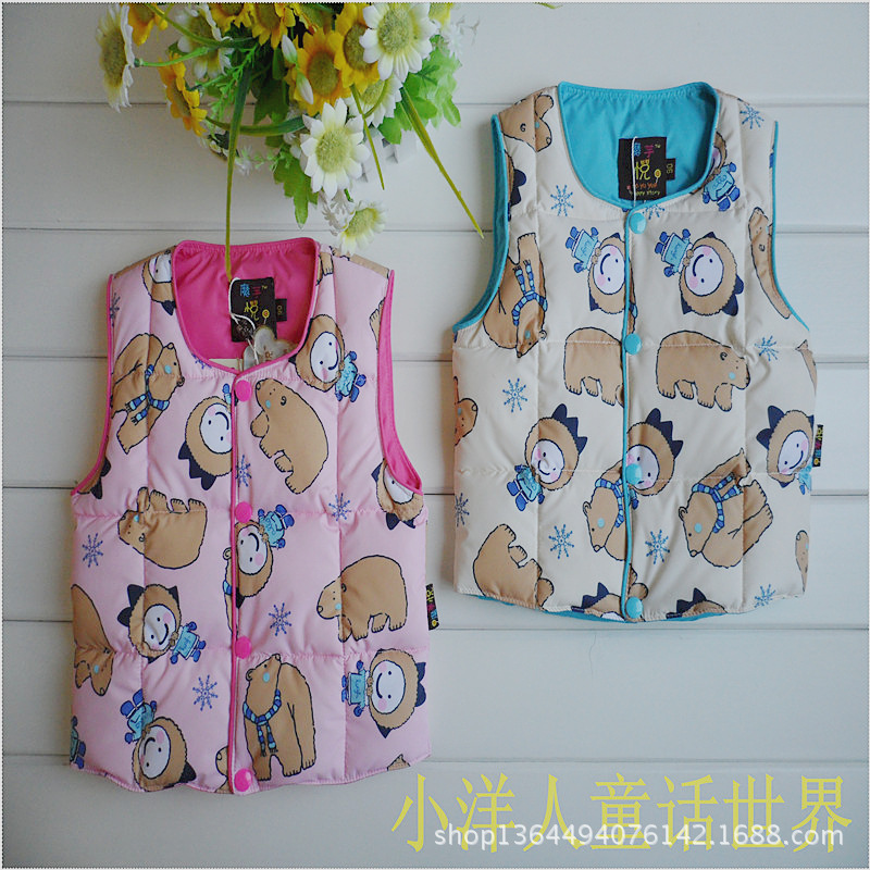 【冬季新款儿童<em>羽绒马甲</em>魔芋悦<em>小女童羽绒</em>背心
