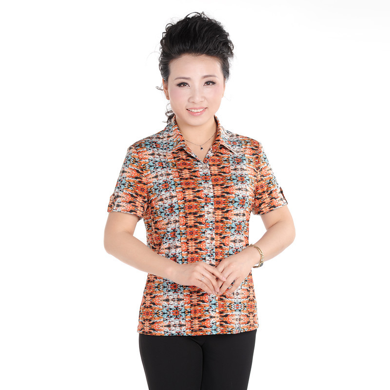 中老年女装短袖衬衫1
