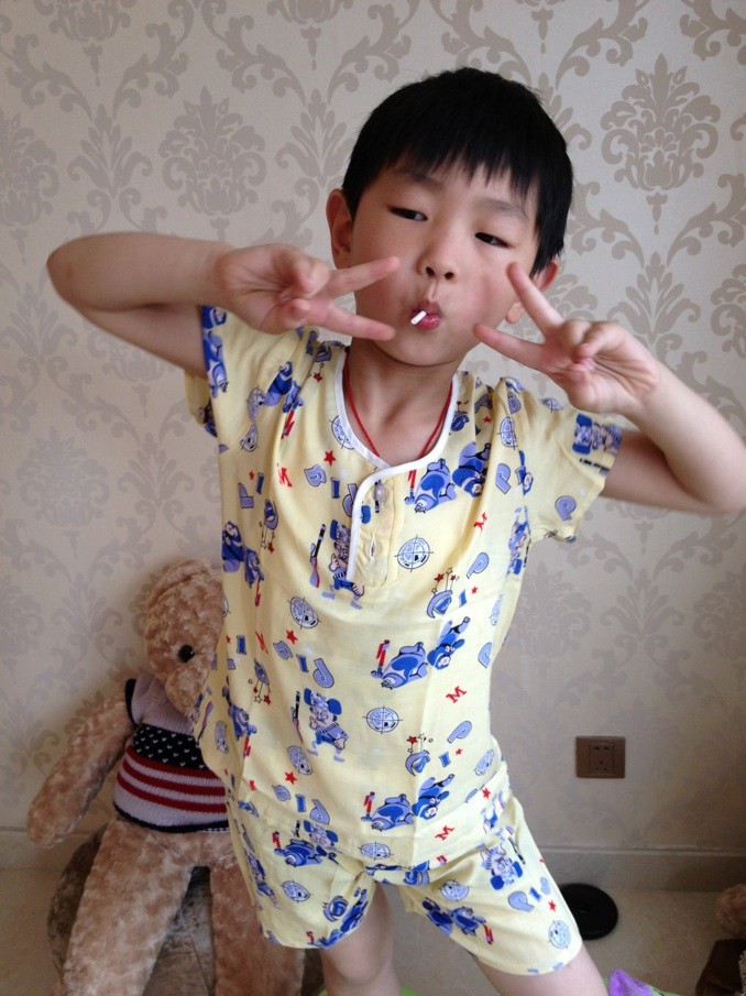 【2013年夏季小孩<em>睡衣批发</em> 儿童<em>男童</em>女童卡通