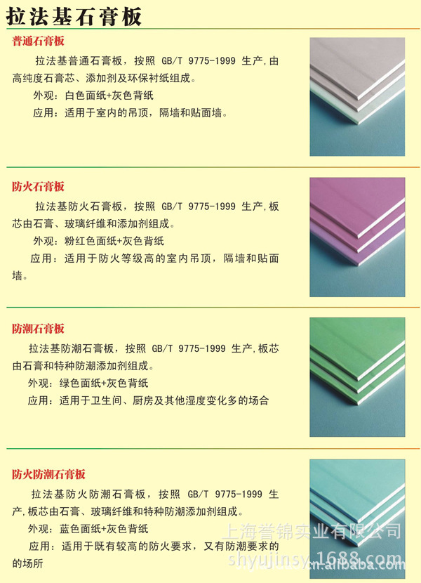 【企业集采】 博罗拉法基普通石膏板12mm 纸面石膏板 优质从优
