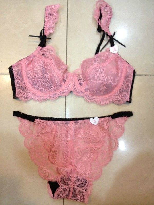 <em>文胸</em>-新款<em>法</em>单性感诱惑超薄蕾丝透明内衣 女士