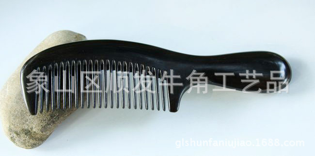 【天然黑檀木梳子 QQM4-1手柄檀木梳 精美工